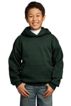 Port & Company ®  - Youth Core Fleece Pullover Hooded Sweatshirt.  PC90YH - Dark Green